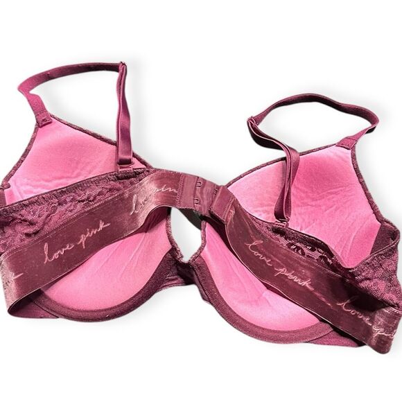 PINK VICTORIA’S SECRET Mauve Lace Leopard Print Wear Everywhere Push-Up Bra Size - Picture 2 of 6